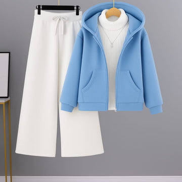 Zipper Hoodie With Highneck & Flapper