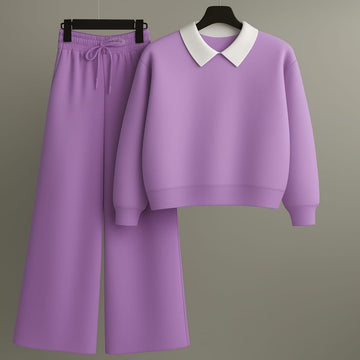 Collar SweatShirt With Flapper