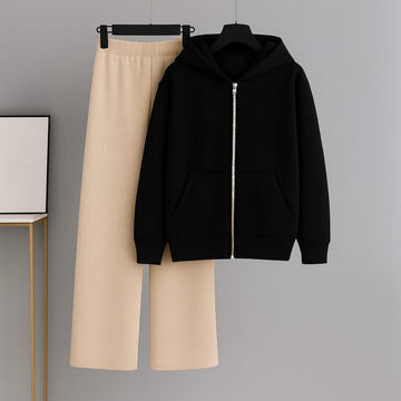 Zipper Hoodie With Flapper