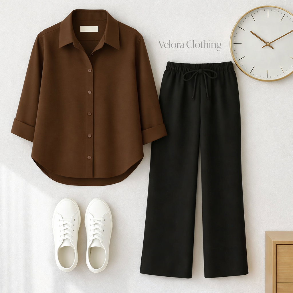 BUTTON DOWN SHIRT WITH FLAPPER TROUSER