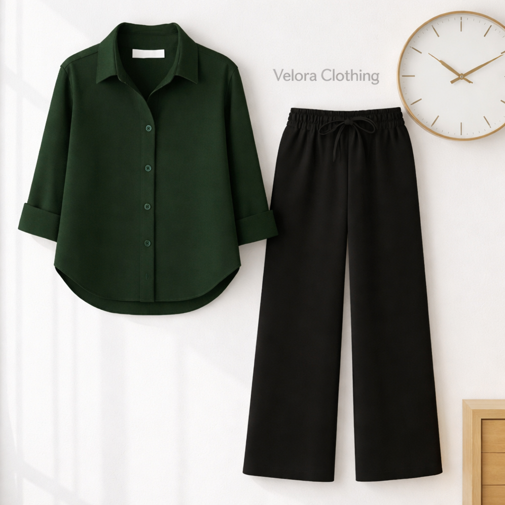 BUTTON DOWN SHIRT WITH FLAPPER TROUSER