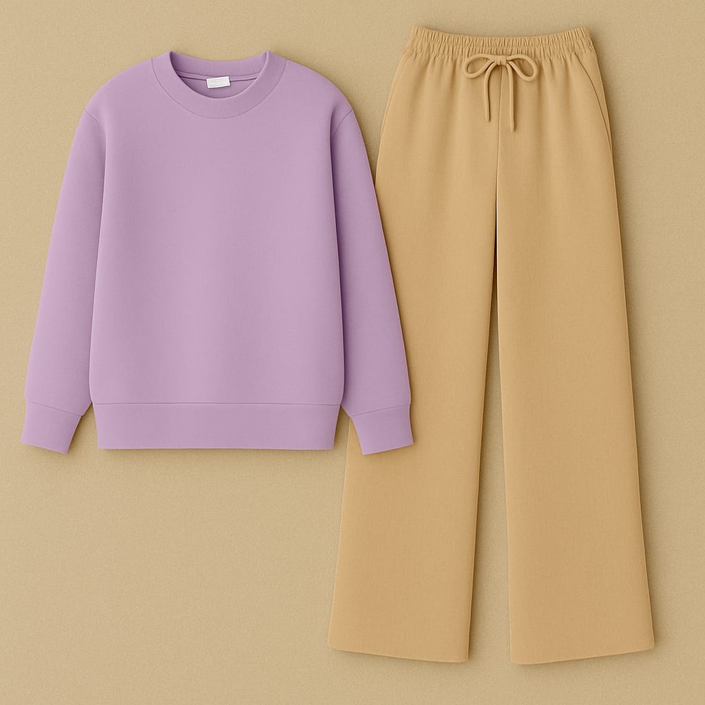 Sweatshirt With Beige Flapper