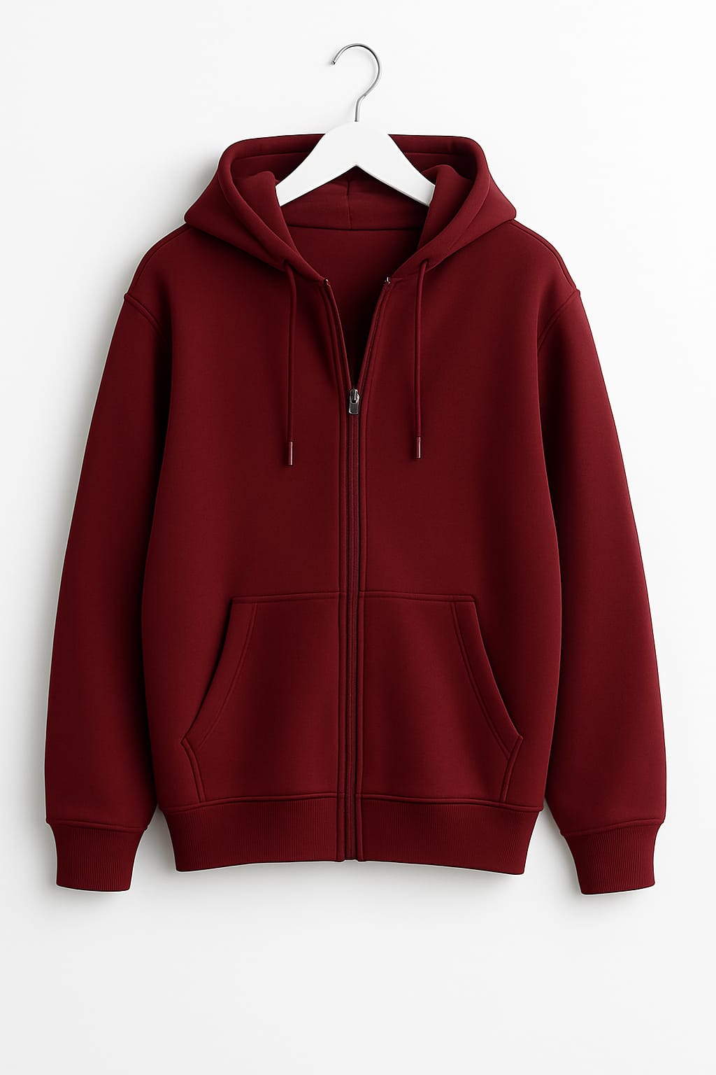 Maroon Zipper Hoodie