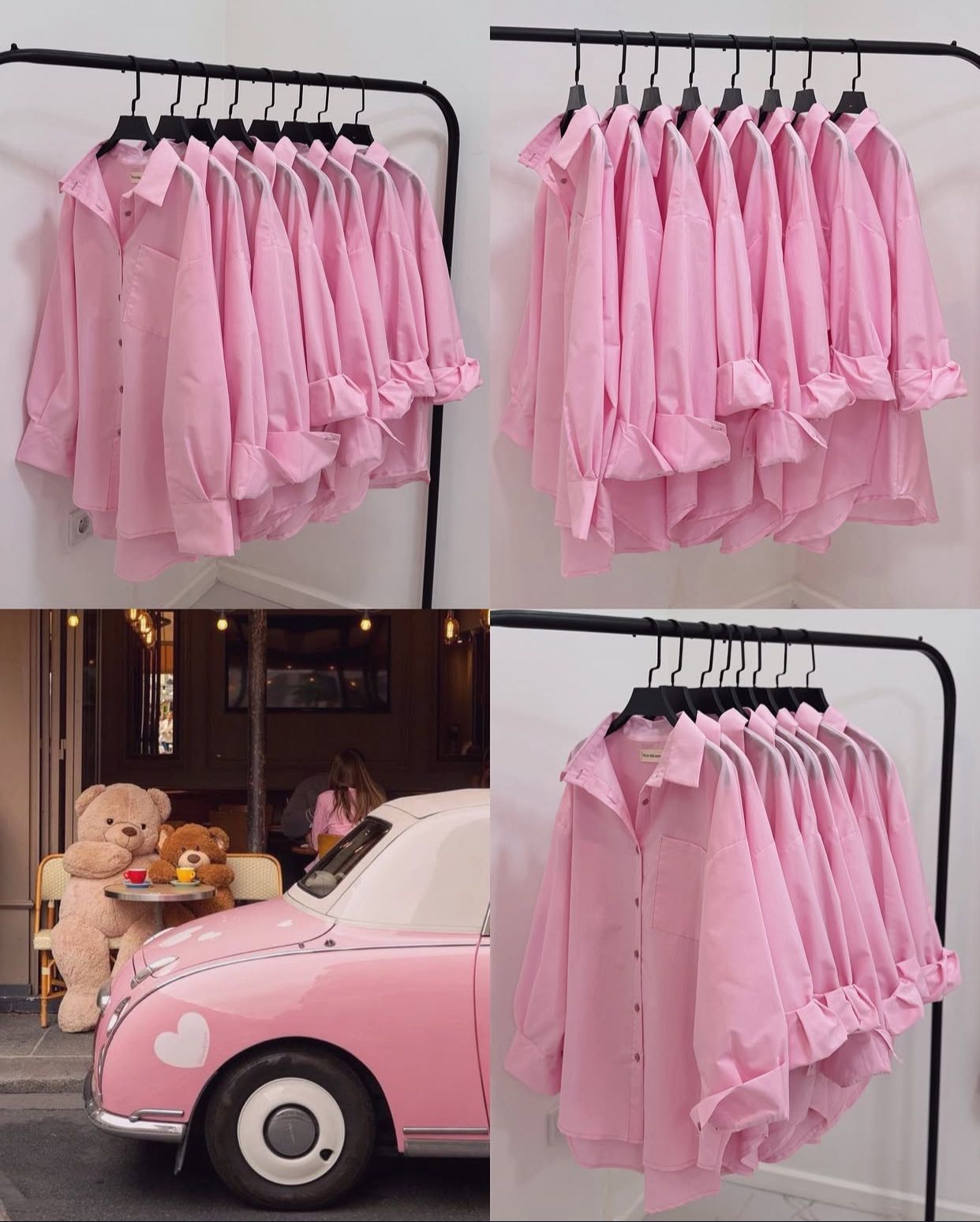 BABY PINK BUTTON DOWN SHIRT