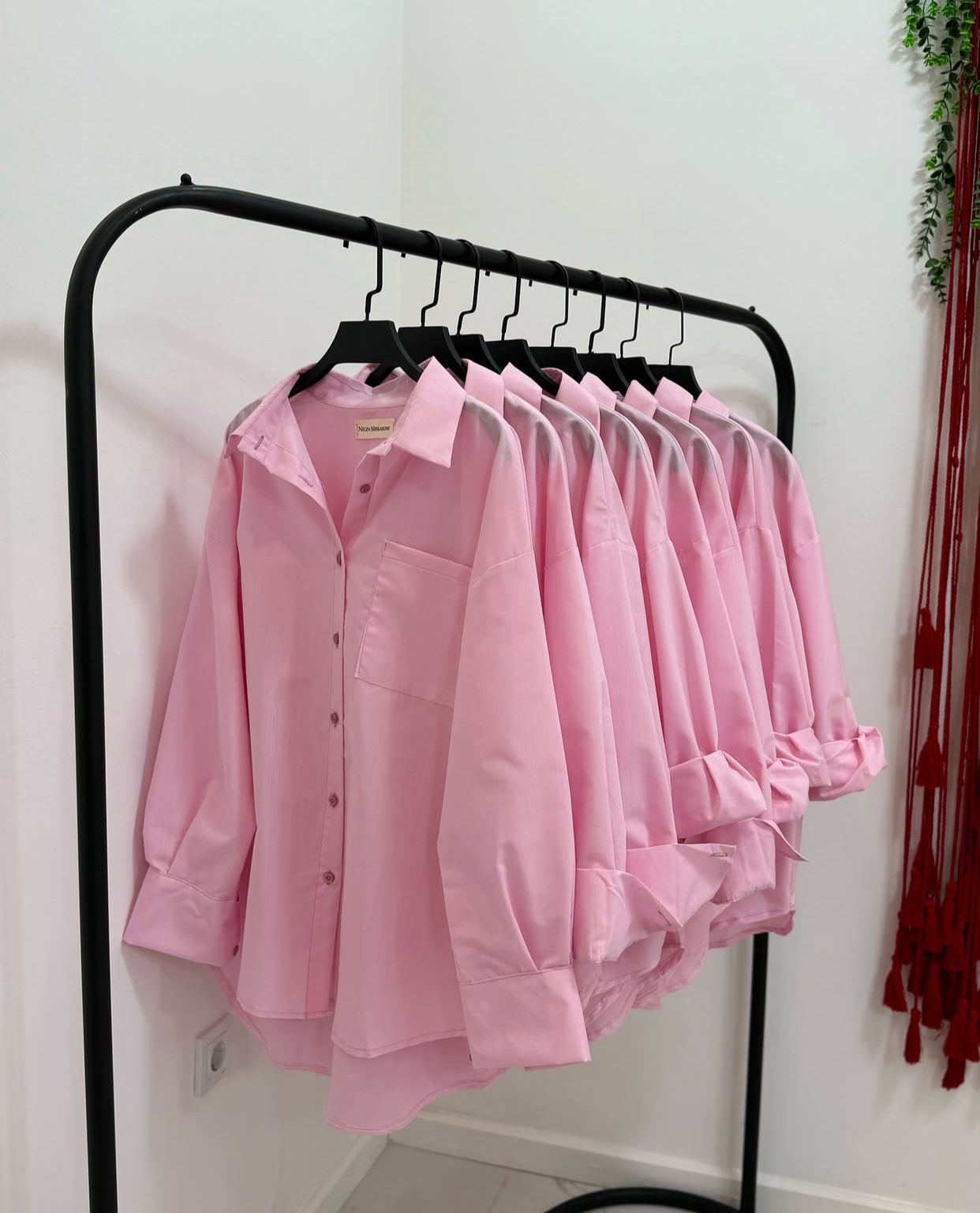 BABY PINK BUTTON DOWN SHIRT