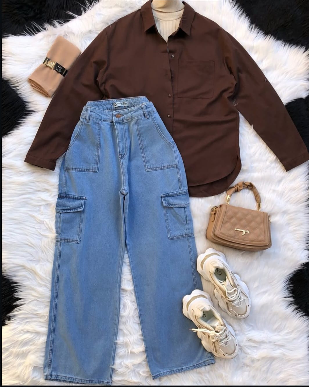 Button Down Shirt With Cargo Jeans