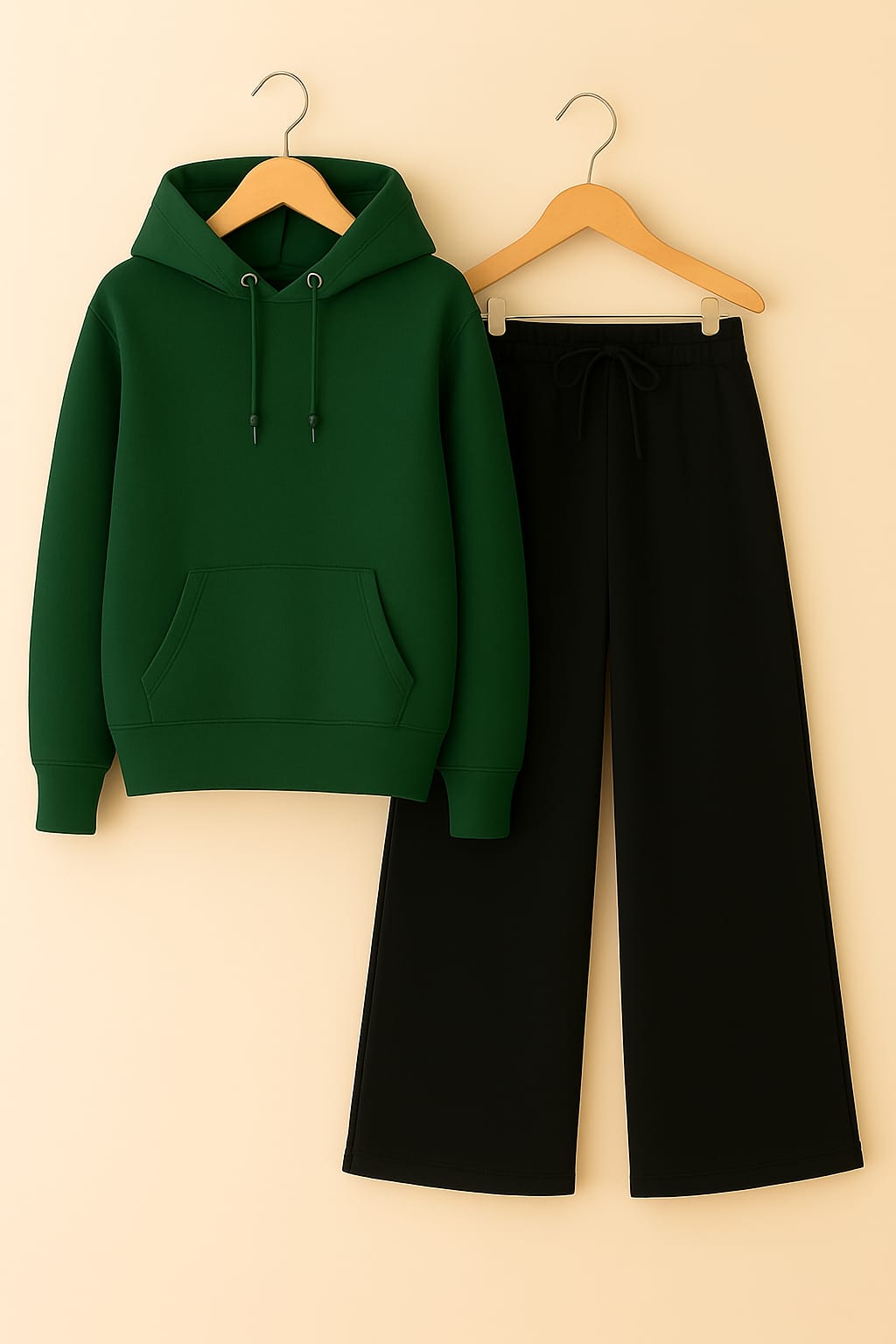 Hoodie with Black Flapper Trouser