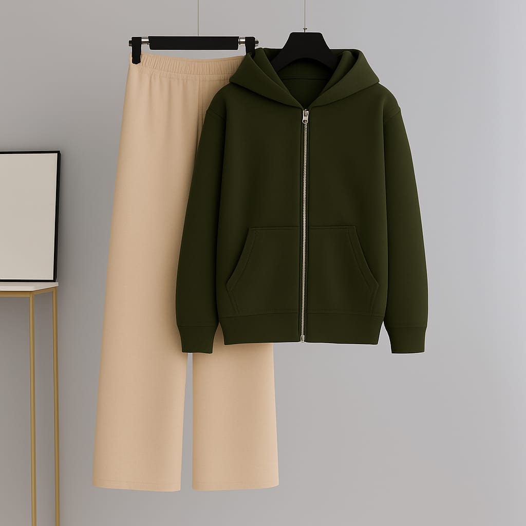 Zipper With Beige Flapper