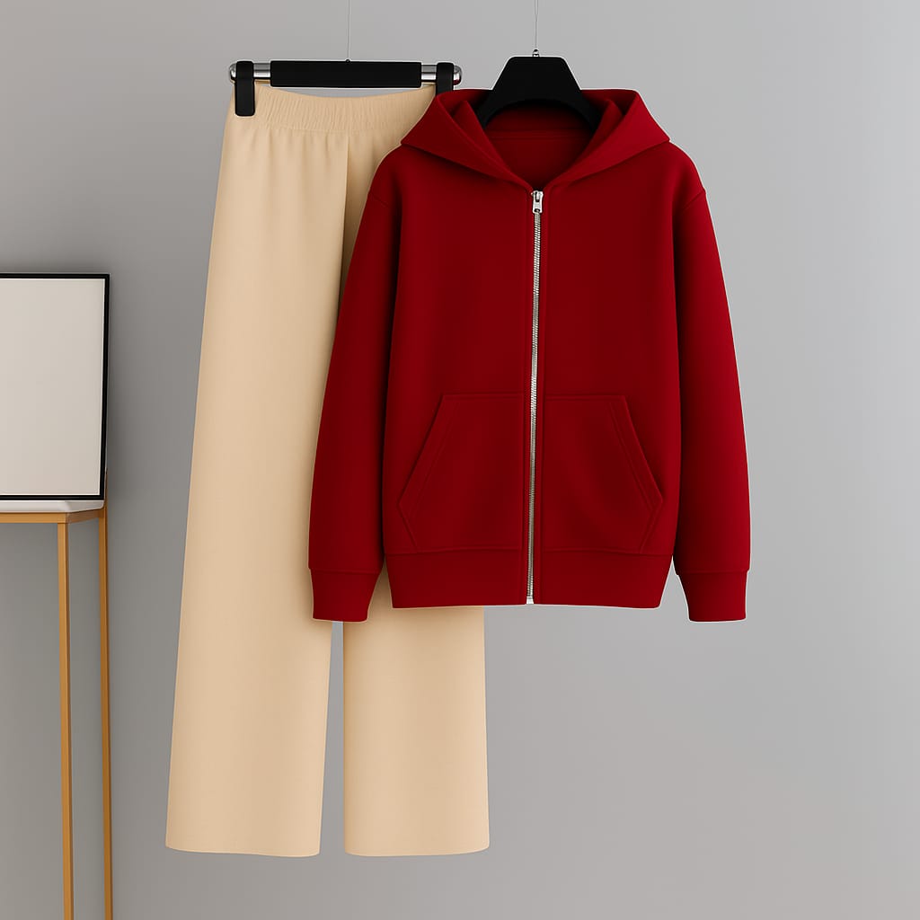 Zipper With Beige Flapper