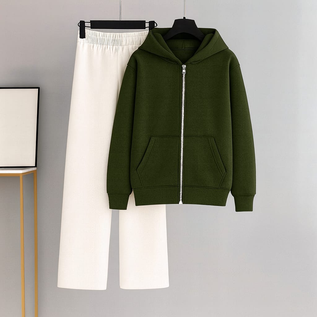 Zipper With White Flapper