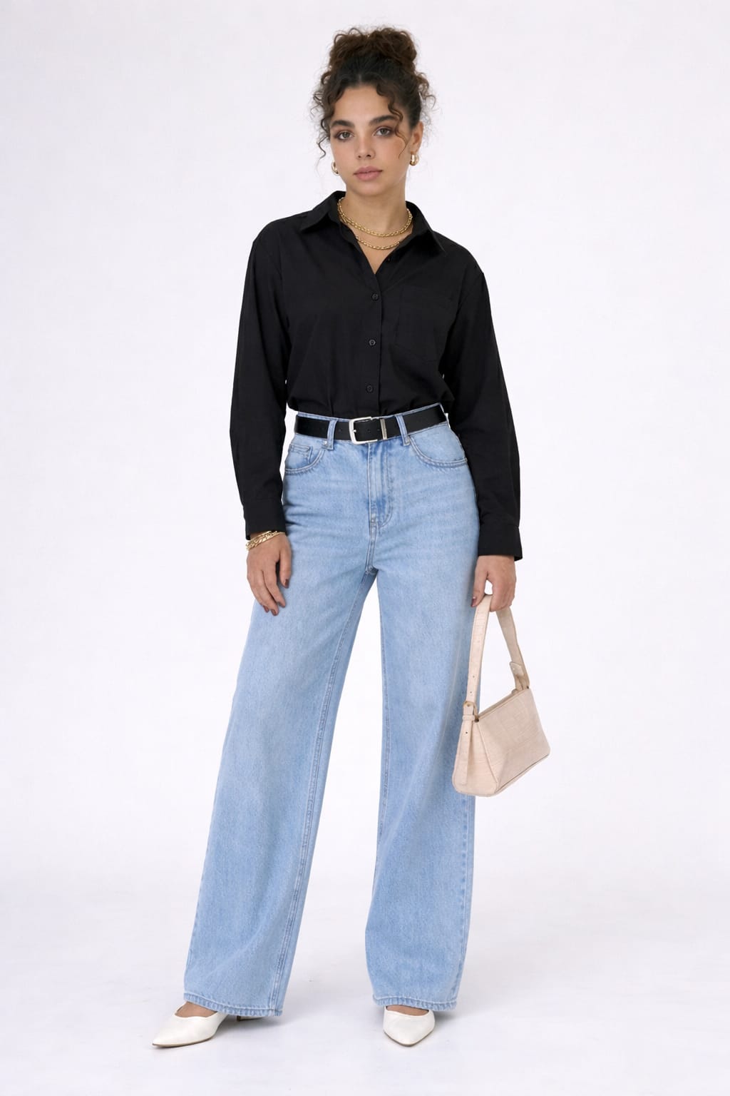Women's Wide Leg Jeans (Pack Of 2) Navy & Sky